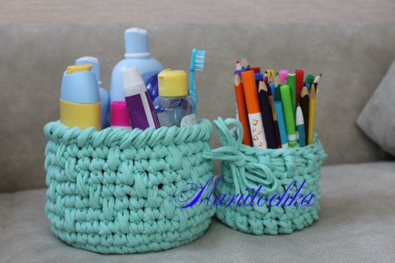 Трикотажные корзиночки