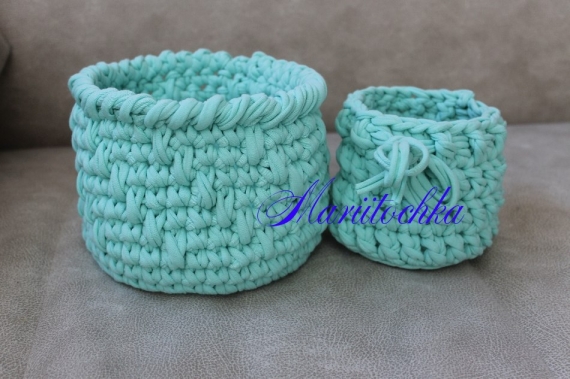 Трикотажные корзиночки