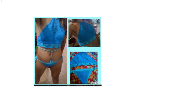 комплект крючком (кроп-топ, трусы)