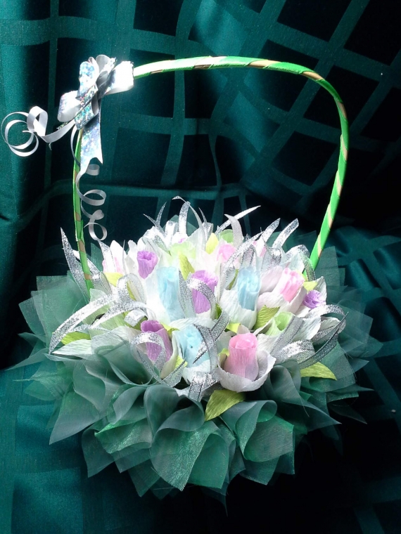 Корзинка с подснежниками