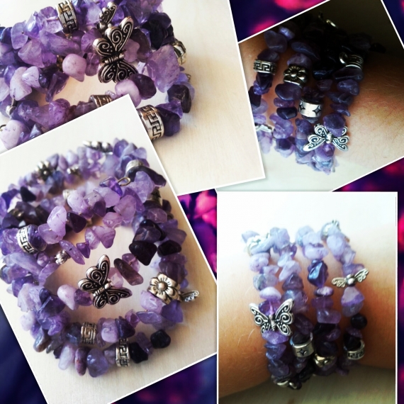 браслет. аметист