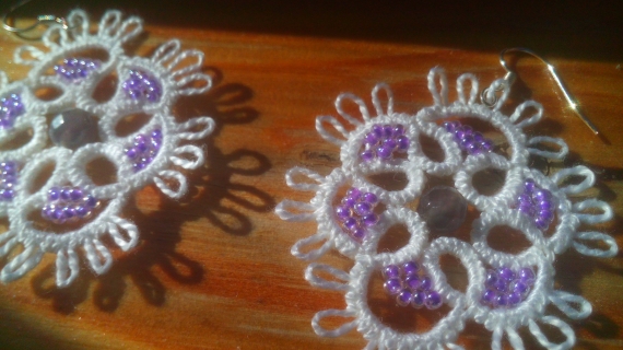 Свадебный комплект в технике фриволите