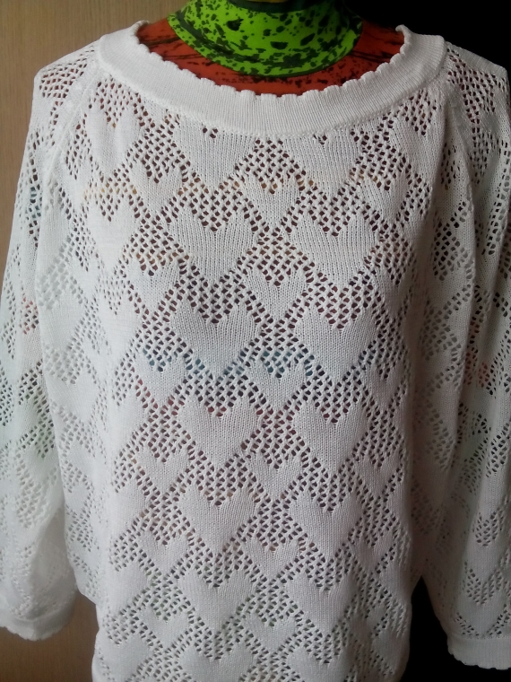 Ажурная блузка "Сердечко"