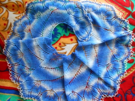 Шаль "Зимние узоры"