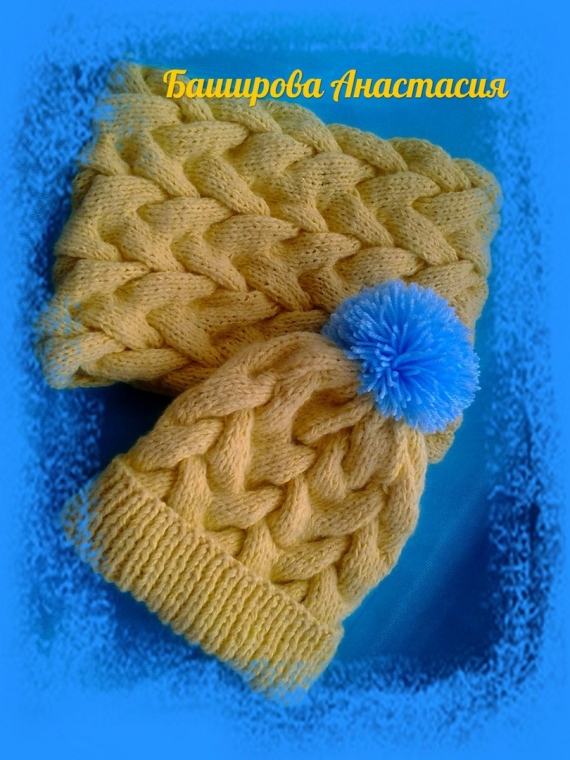 комплект детский шапка и снуд