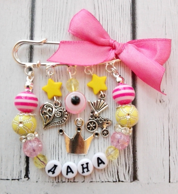 Детская именная брошь