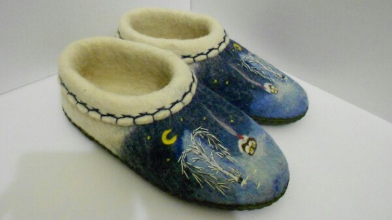 Тапки войлочные