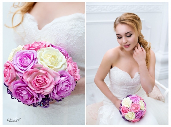 Свадебный брошь-букет " Нежность"