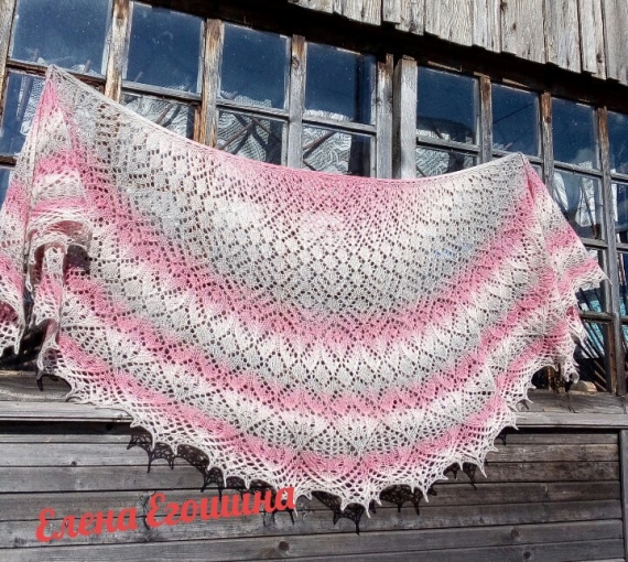 Шаль " лунный лабиринт"