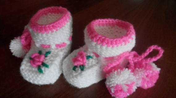 Пинетки с розочками.