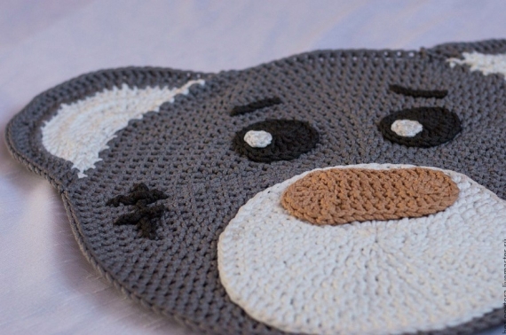 Коврик крючком "Мишка Teddy"