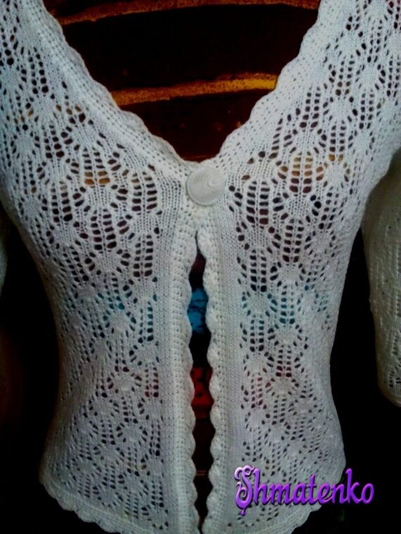 Ажурная кофточка "Белоснежность"