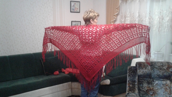 шаль"Малина"