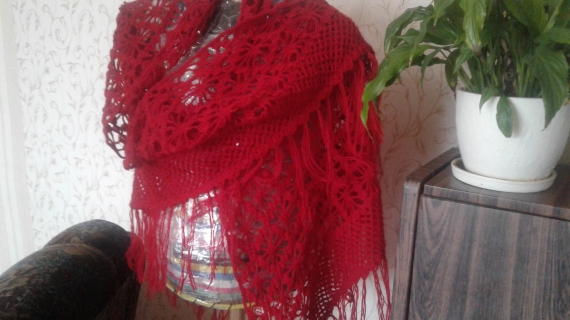 шаль"Малина"