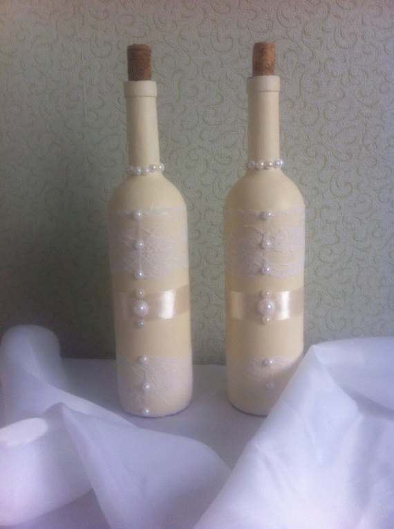 Декор шампанского для свадьбы