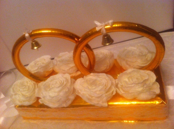 Свадебные кольца на машину