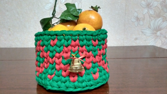 Корзины из трикотажной пряжи