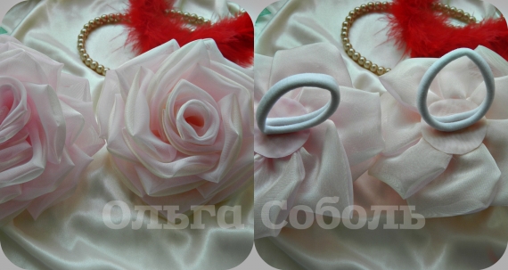 Розы из ткани