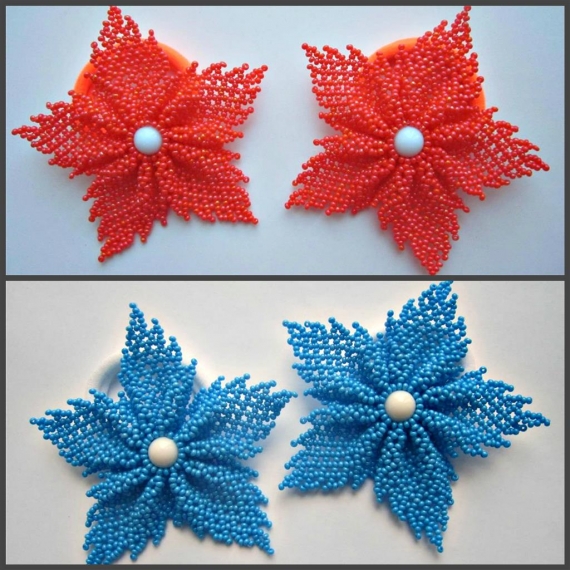 Резиночки для волос из бисера.