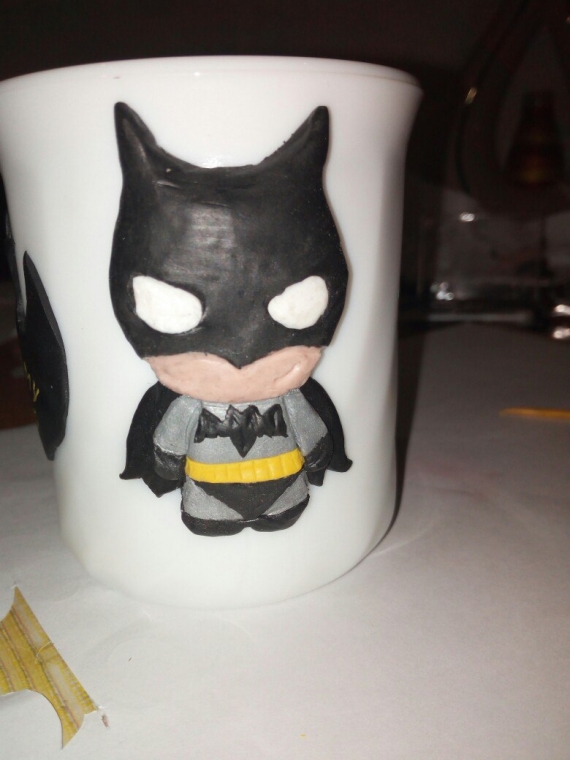 Супергеройская кружка (полимерная глина)