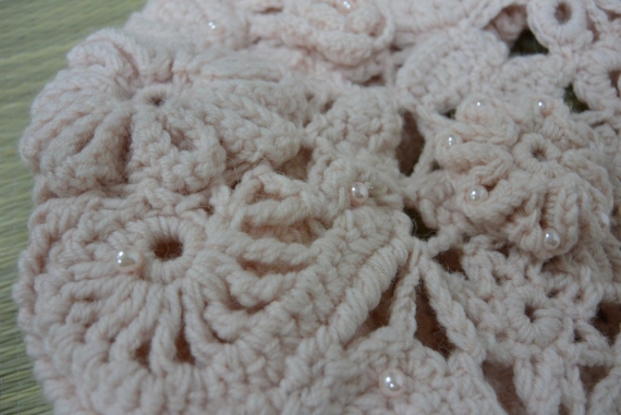 берет и снуд в технике ирландского кружева