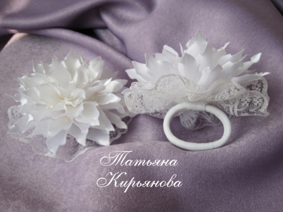 Резинки для волос"Хризантемы"