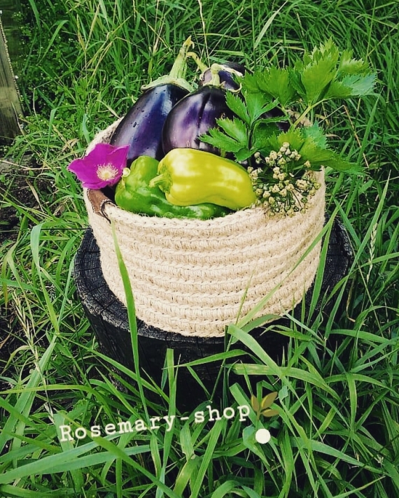 Джутовая корзина