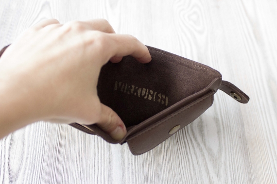 Кошелек из натуральной кожи "Темный шоколад"