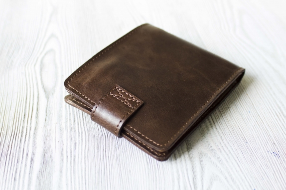 Портмоне из натуральной кожи "Горячий шоколад"