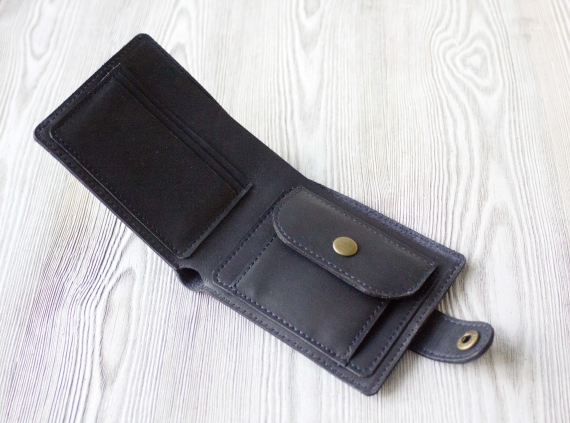 Кошелек из натуральной кожи "Индиго"