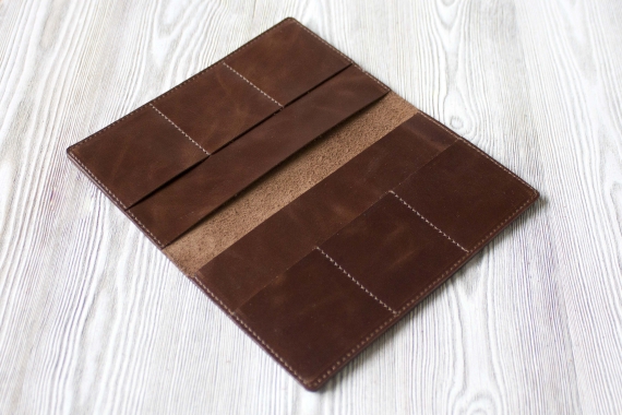 Портмоне из натуральной кожи "Горячий шоколад"