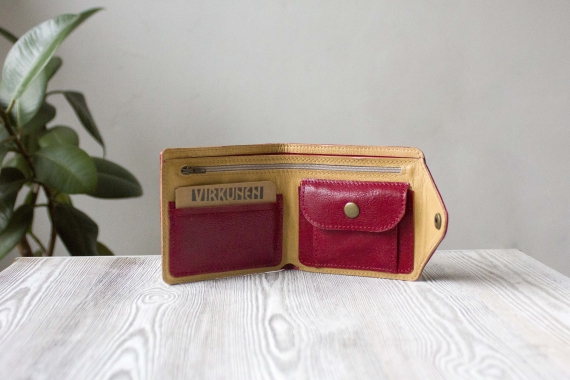 Портмоне из натуральной кожи "Фруктовая карамель"