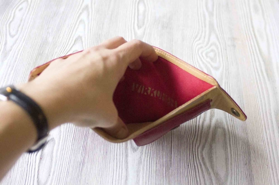 Портмоне из натуральной кожи "Фруктовая карамель"