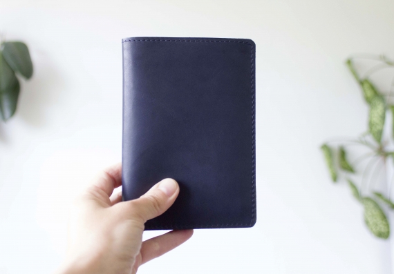 Портмоне, холдер для паспорта, карт, банкнот "Индиго"