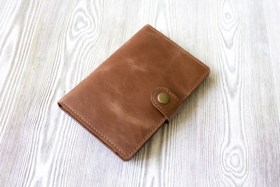 Портмоне для паспорта, карт, банкнот "Карамель"