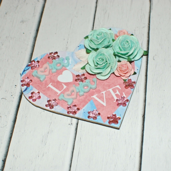 Магнит-валентинка I love you