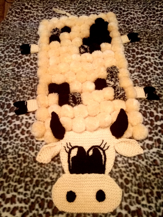 Коврик из помпонов