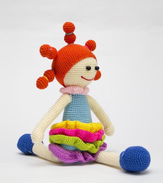 Вязаная кукла Африканочка