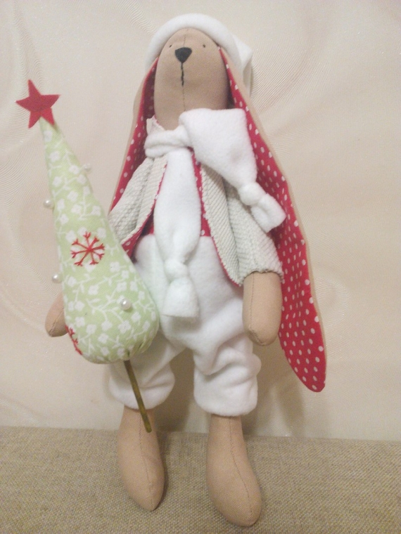 новогодний тильда Зайка