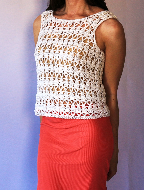 Топ белый ананасики