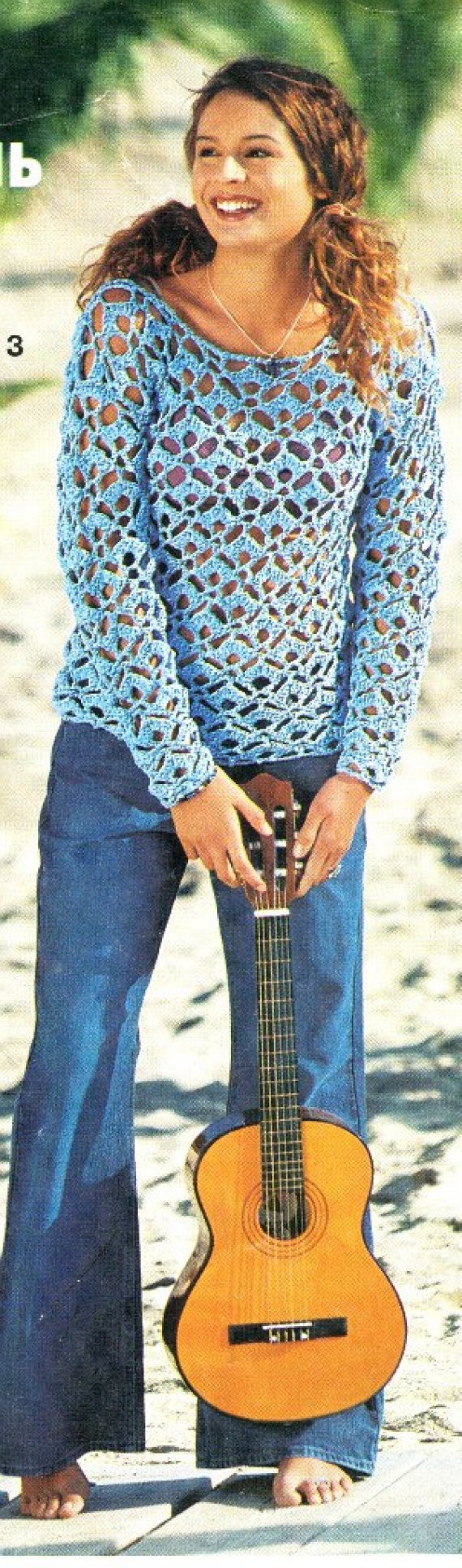 Ажурный пуловер