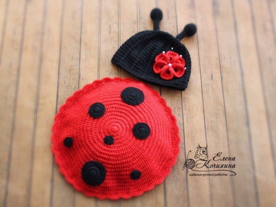 Костюм "Божья коровка" для фотосессии новорожденных