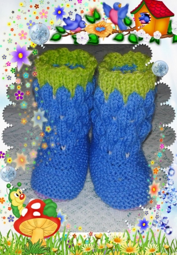 Пинетки-сапожки "Ежевичка"