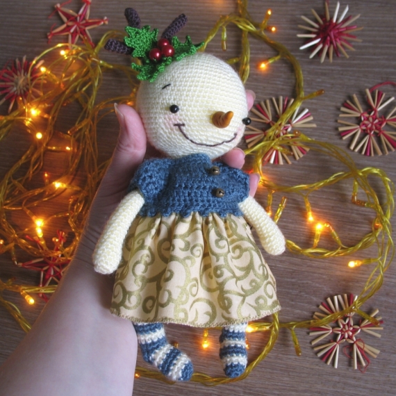 Снеговичок - описание вязания