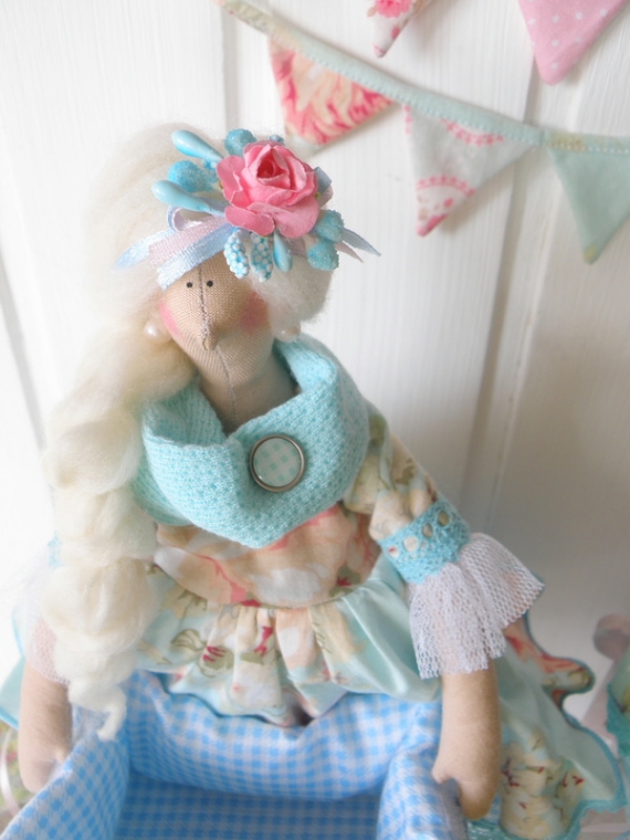 Чайная дама для хранения чайных пакетиков "Мариша-пампушка...голубика со сливками"