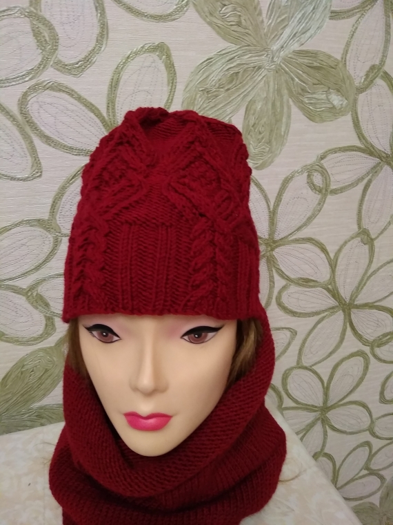 Комплект шапка + снуд