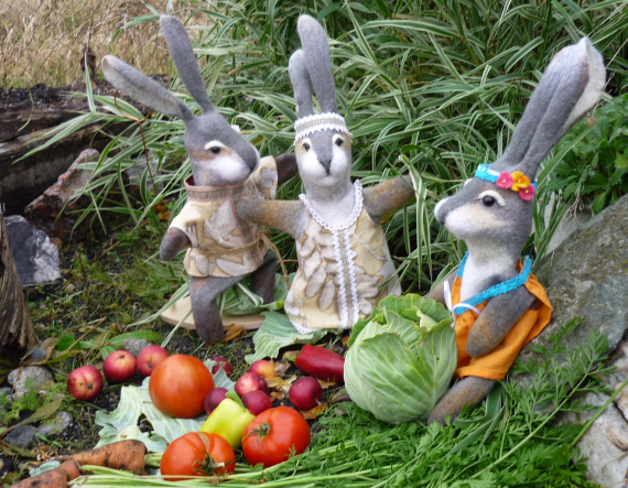 перчаточная кукла(бибабо)заяц