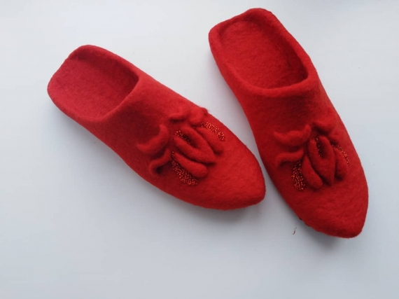 Валяные тапочки "восточные"