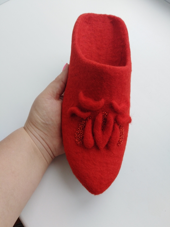 Валяные тапочки "восточные"