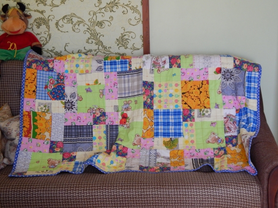 Одеяло детское_9 квадратов